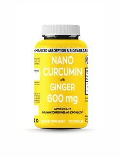 NANO CURCUMIN WITH GINGER (600 MG): ENHANCED ABSORPTION FOR JOINT HEALTH
